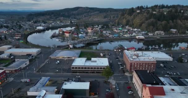 Cidade Costeira Washington State Hoquiam Grays Harbor County — Vídeo de Stock