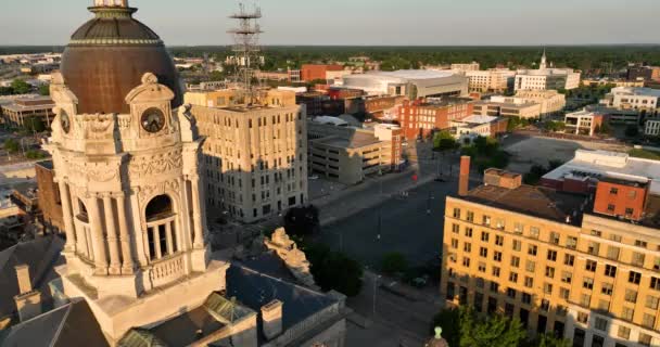 Letecký Pohled Středozápadní Město Evansville Indiana Uhd — Stock video