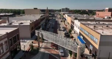Hava Görüntüsü Ortabatı Kenti Skyline Kansas 4K UHD