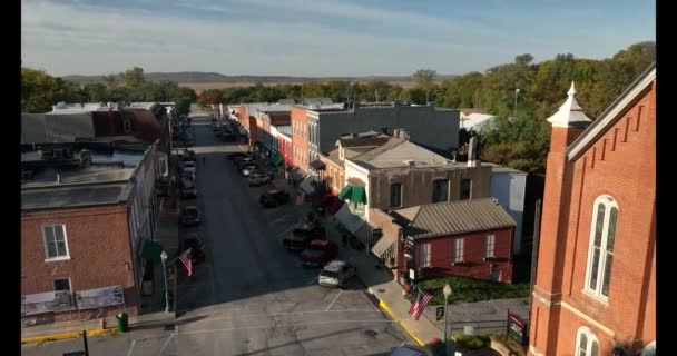 Weston Missouri小城镇Platte县城市中心 — 图库视频影像