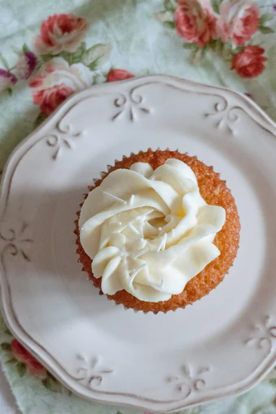 Cupcake à la crème vanille — Photo