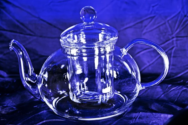 Teapot in blue — Stock Photo, Image