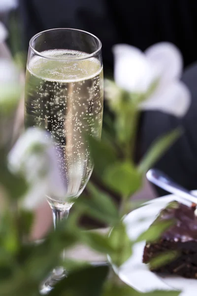 Misted flute of champagne — Stock Photo, Image
