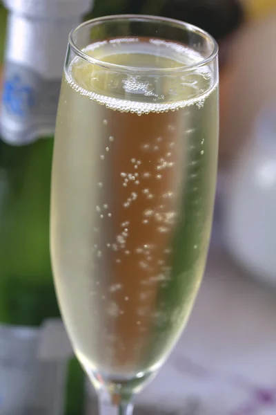 Misted glass of champagne — Stock Photo, Image