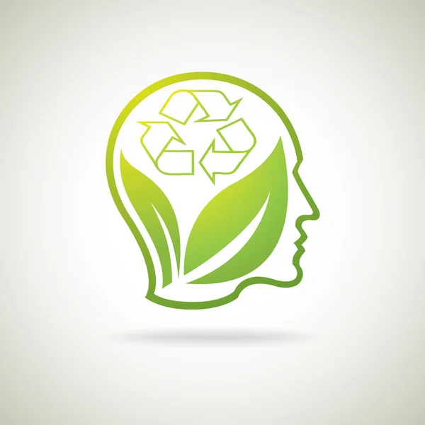 Eco Recycler penser idée — Image vectorielle