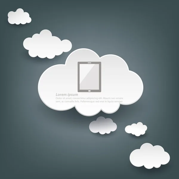 Cloud computing abstract background concept — Stock Vector