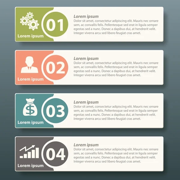 Design modello etichetta infografica — Vettoriale Stock