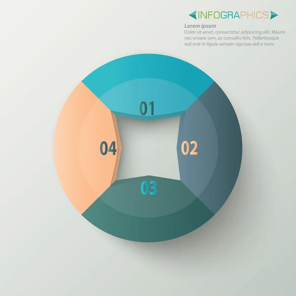 Infographic circle label design — Stock Vector