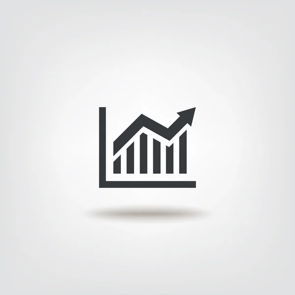 Icono de signo gráfico de negocio — Vector de stock