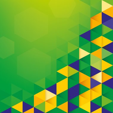 Abstract background Brazil Flag concept clipart