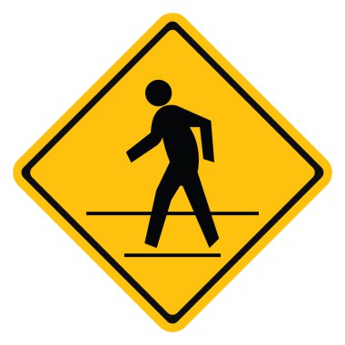 Uyarı trafik, yaya trafik işaretleri