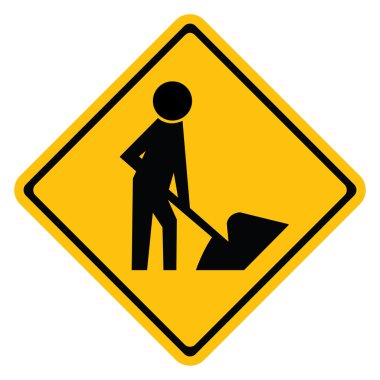 uyarı işareti çalışma yol var