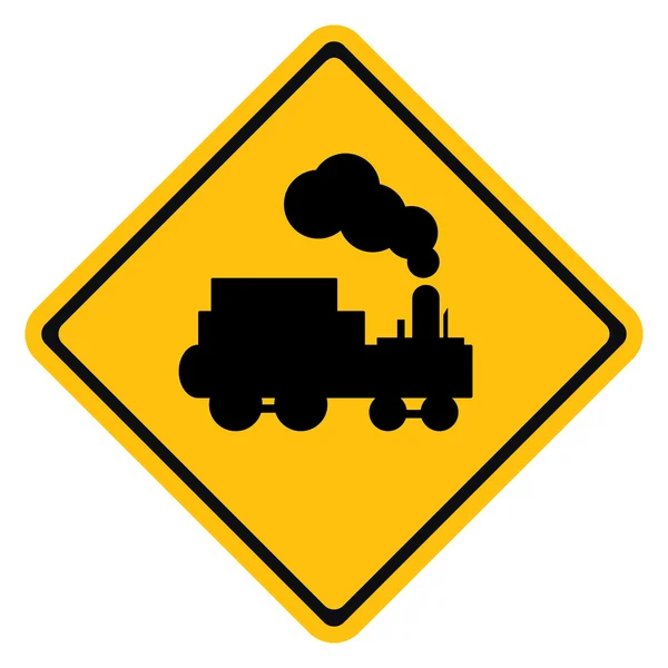 Señal de tráfico de advertencia TRAIN — Vector de stock