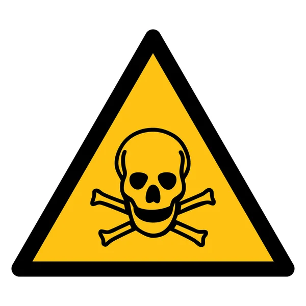 Предупреждающий знак, Остерегайтесь токсичных химических веществ — стоковый вектор
