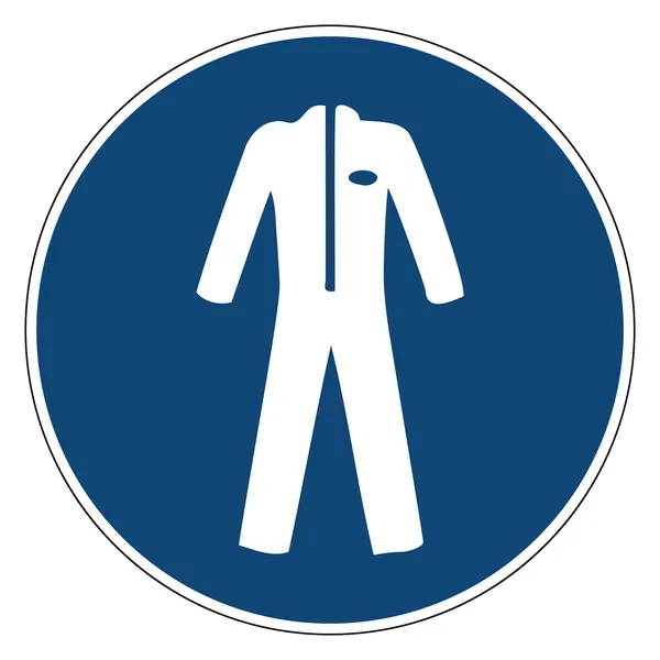 Obowiązkowe akcja znak, używać odzieży ochronnej — Wektor stockowy