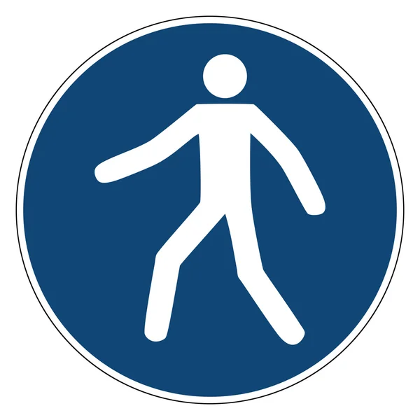 Signe d'action obligatoire, USE FOOTPATH — Image vectorielle