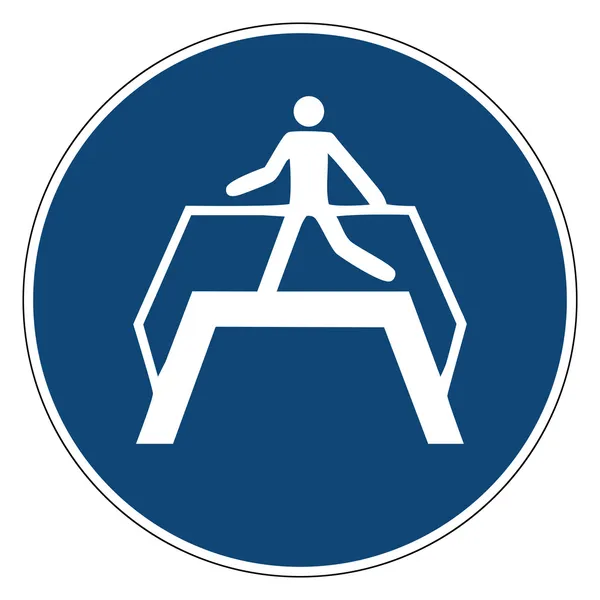 Aktionspflicht, Fußgängerbrücke benutzen — Stockvektor