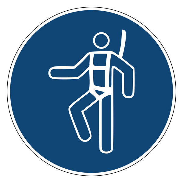 Mandatory action sign,USE SAFETY HARNESS