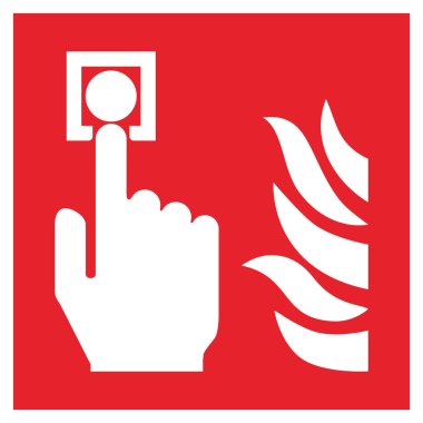 Fire safety sign FIRE ALARM CALL POINT clipart