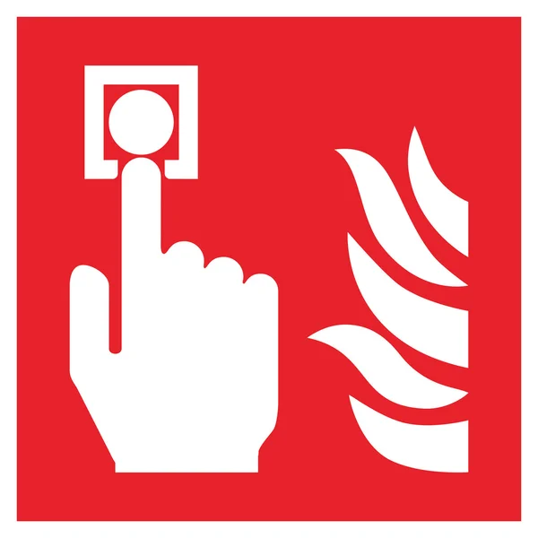 ป้ายความปลอดภัยจากอัคคีภัย FIRE ALARM CALL POINT — ภาพเวกเตอร์สต็อก