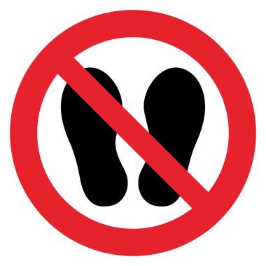 Prohibition sign, DO NOT TREAD clipart