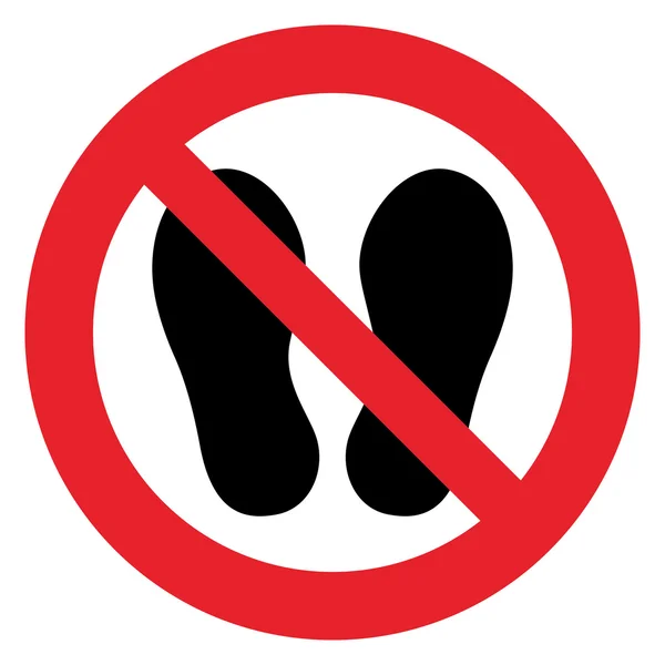 Prohibition sign, DO NOT TREAD — Stock Vector