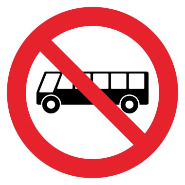 otobüs yasak işareti