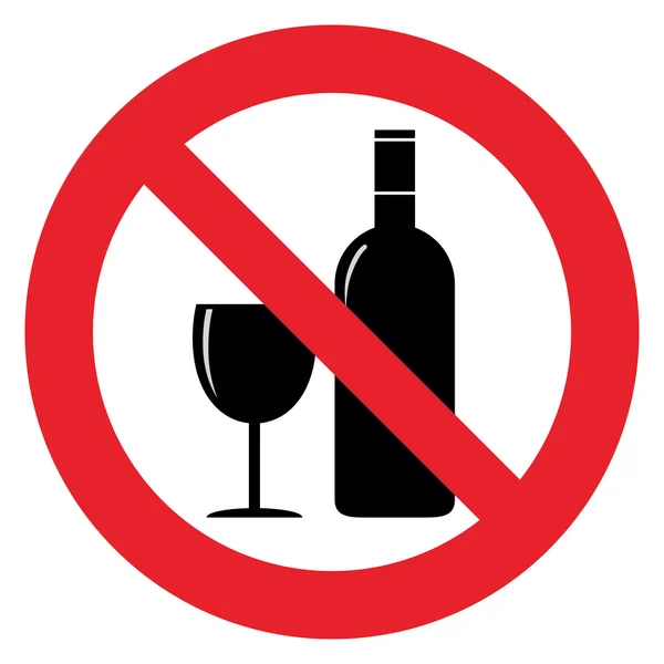 No Alcohol sign — Stock Vector