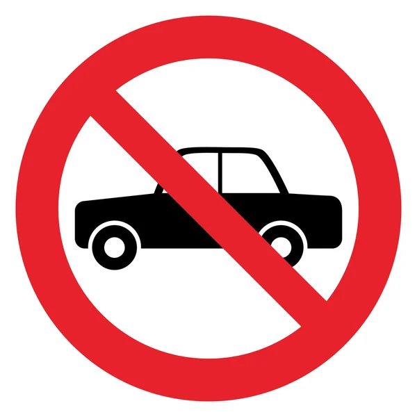 Автомобілі заборону знак — стоковий вектор
