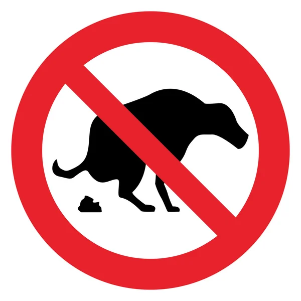 Signo de prohibición NO PERROS — Vector de stock