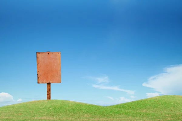 Old rusty sign plate — Stock Photo, Image