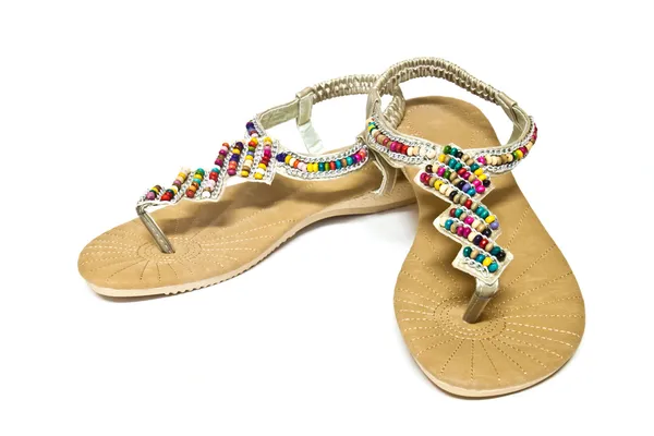 Sandal med pärlor — Stockfoto