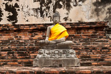 wat yai chai mongkol Buda heykeli. ayuttaya'nın genel tapınakta