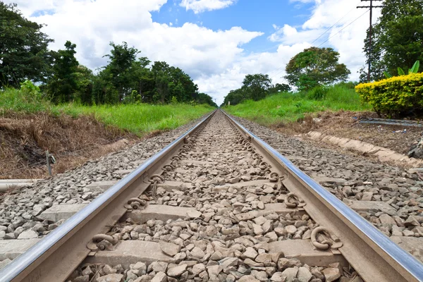 Railroad track and sky — Stock Photo, Image