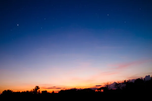 Buio cielo notturno con molte stelle — Foto Stock