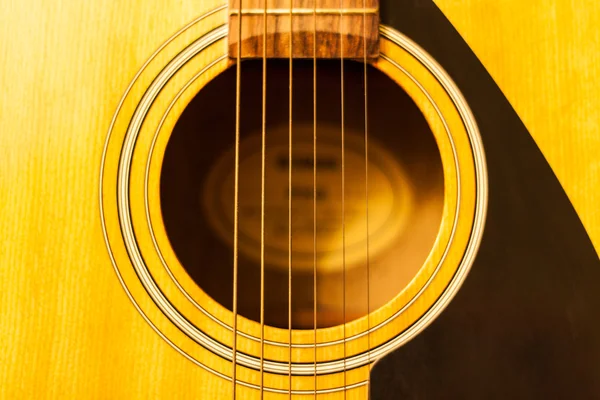 Akustikgitarre Holz Farbe Nahaufnahme. — Stockfoto