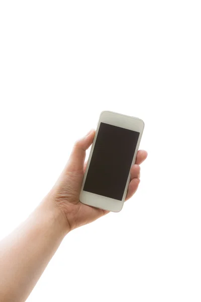 Mão segurando smartphone ou telefone — Fotografia de Stock