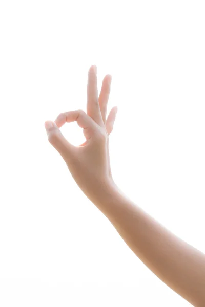 Mâna arată cântând OK — Fotografie, imagine de stoc