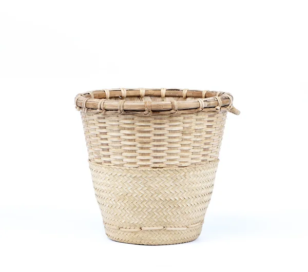 Weave bamboo basket — Stock Photo, Image
