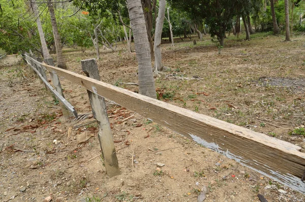 Wooden fence on farm — Stock Photo, Image