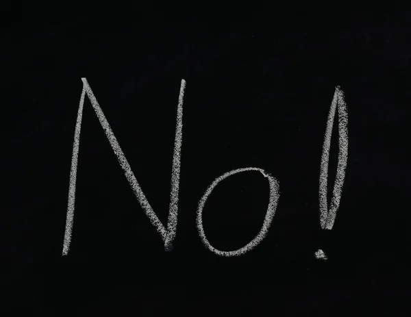 No on blackboard — Stock Photo, Image