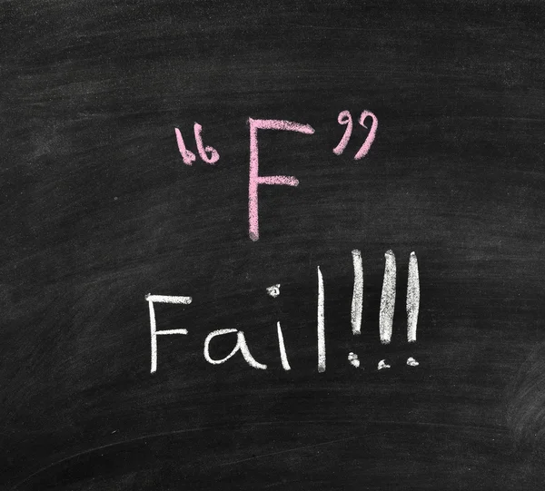 "F "op Blackboard — Stockfoto