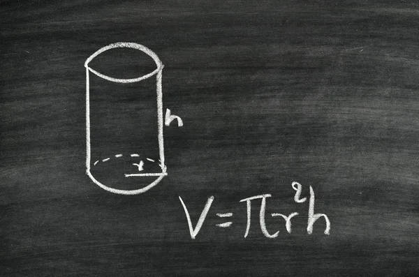 Цилиндрическая формула объёма — стоковое фото