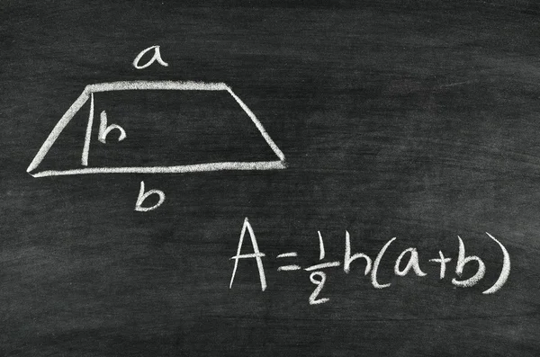 Trapezium gebied formule — Stockfoto