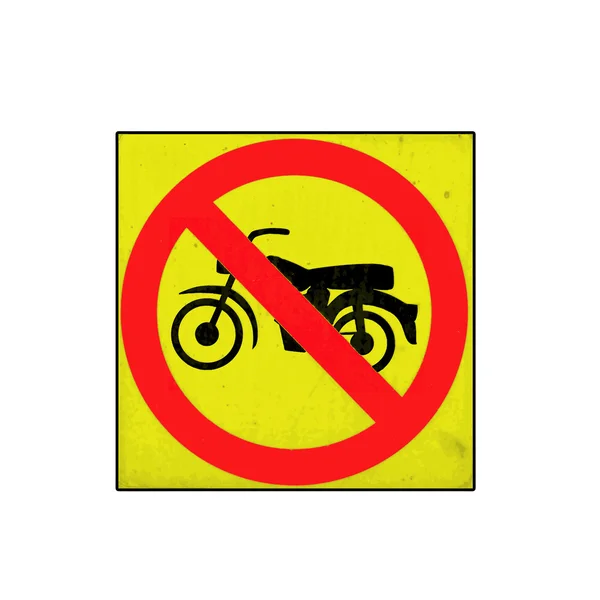 Traffic warning sign - no bikes,mopeds allowed — Stock Photo, Image