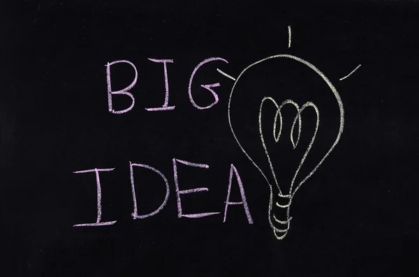 Big idea and light bulb — Stock Photo, Image