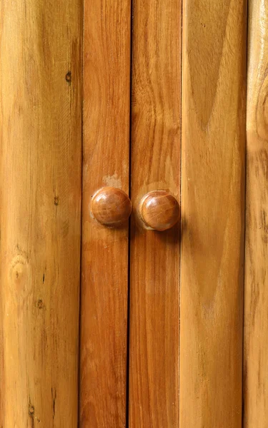 Houten deur met handvat — Stockfoto
