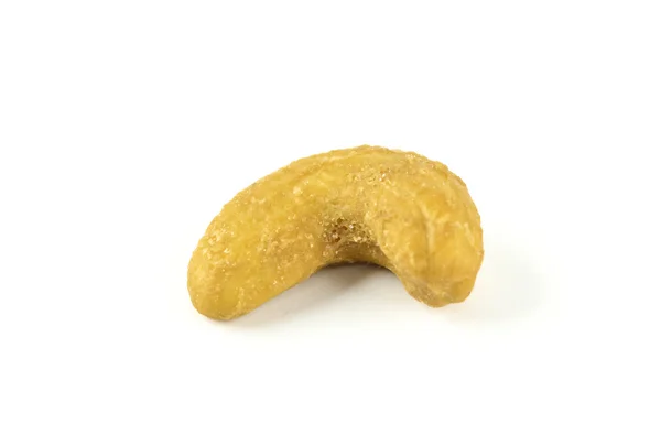 Salted cashew nut on white background — Stock Photo, Image