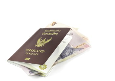 Tayland pasaportu ve banknot