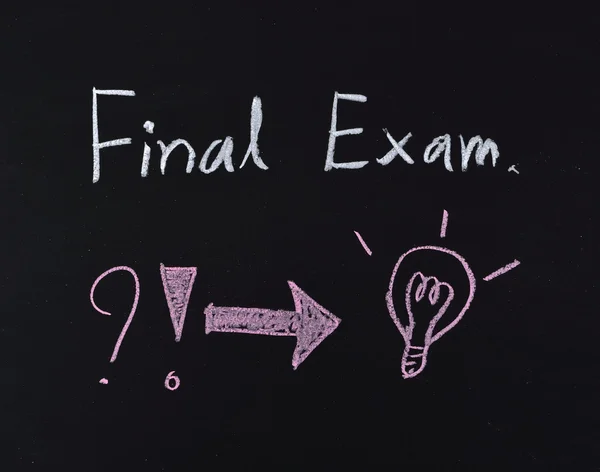 Final exam text — Stock Photo, Image